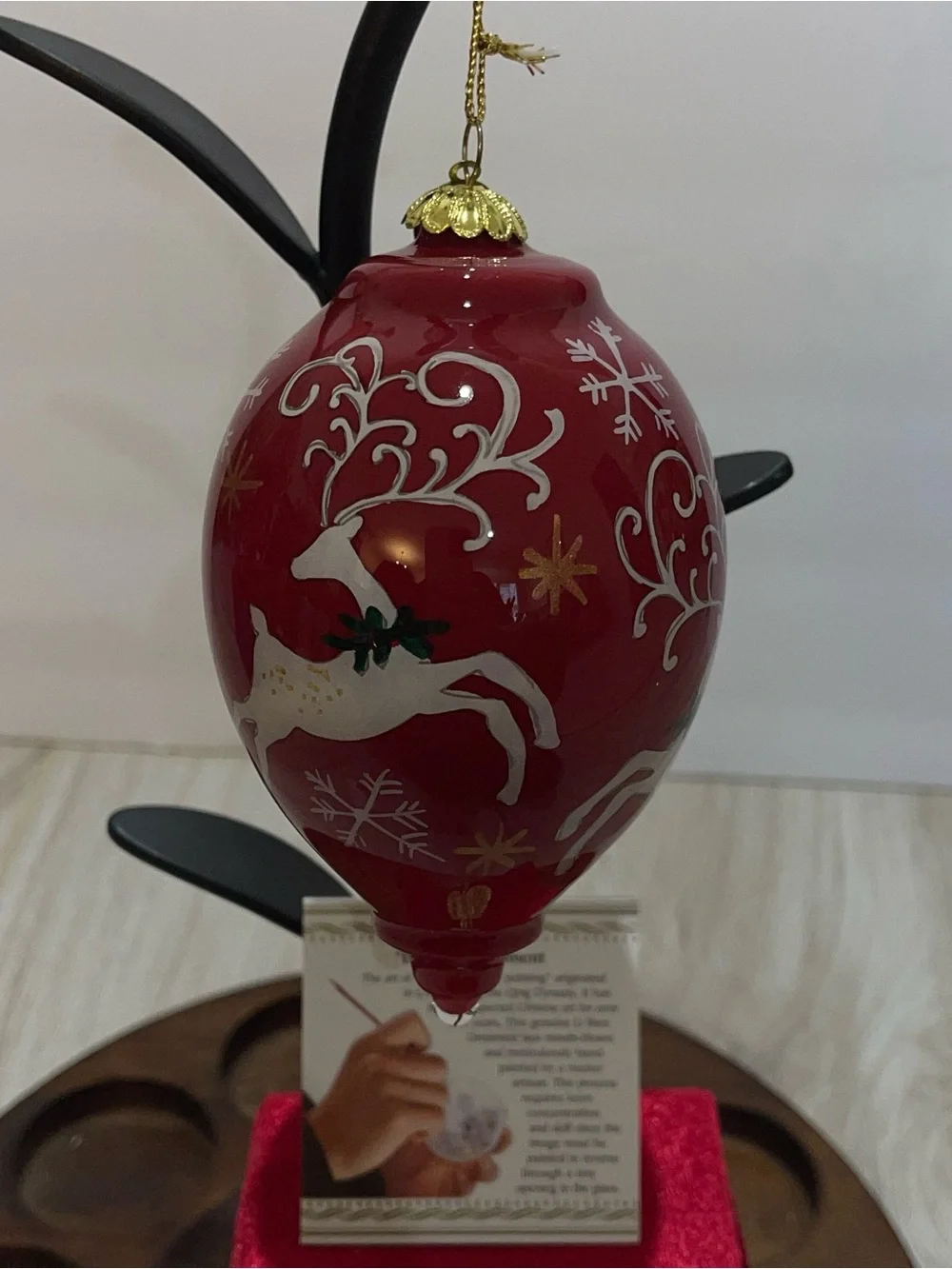 VTG Pier 2 Li Bein Holiday Christmas Ornament Reindeers Boxed